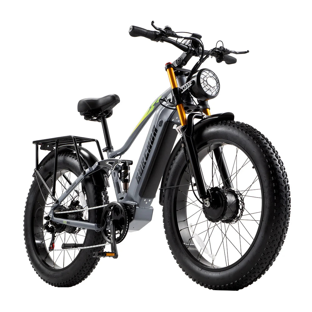 Burchda RX80 Fat Tire Mountain Electric Bike for Adults, 28 MPH