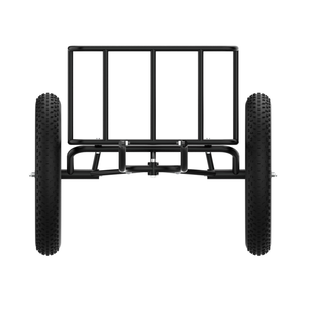 Burchda bicycle cargo trailer (rear view)