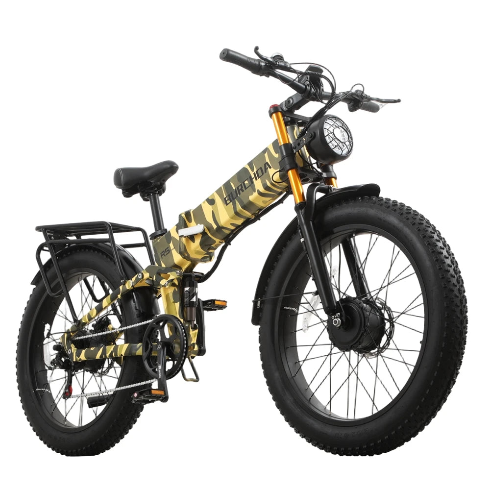 自転車 Stunning Comfortable Ride Burchda R5 AWD Foldable Mountain eBike | High-Performance Electric